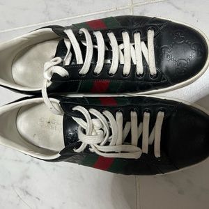 Gucci black sneakers size 9 US